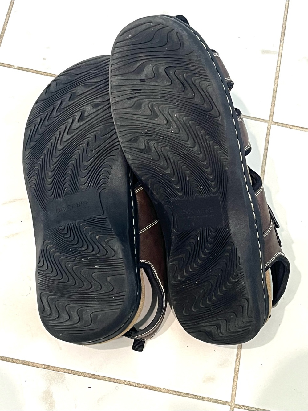 Men's Brown Casual Fisherman Sandals - Comfort Memory Foam - Picture 4 of 5